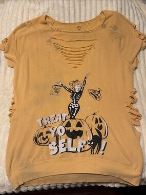 🔴 Graphic Halloween Distressed Short Sweater Dress